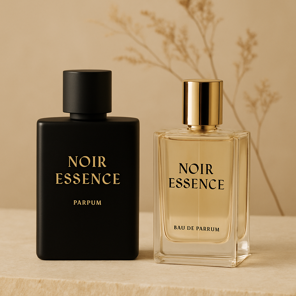 Noir Essence luxury perfume bottles